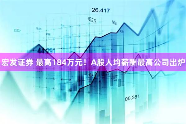 宏发证券 最高184万元！A股人均薪酬最高公司出炉